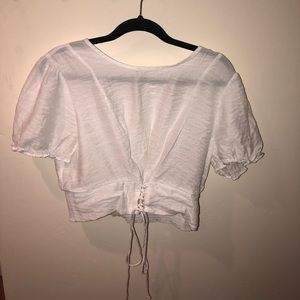 White crop top